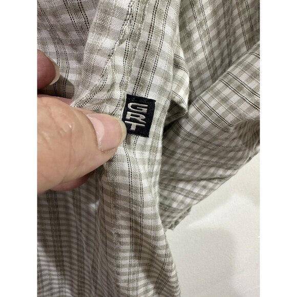 Columbia Women’s Green Plaid Button up  Long Sleeve Polyester Blend Shirt Large - Picture 10 of 12